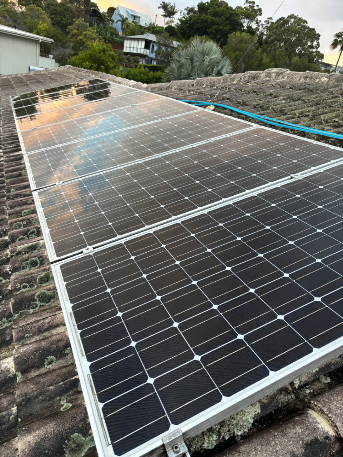 Clean panels after a pure water wash